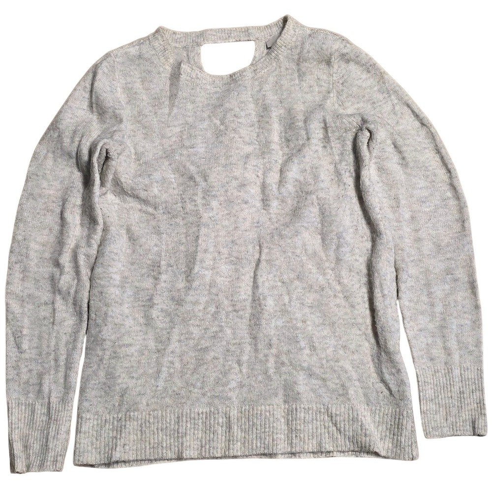 LOFT Back Cutout Detail Sweater Women's Size Small Cream Crew Neck